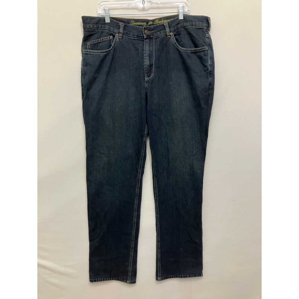 Tommy Bahama Standard Fit Jeans 38x32 Dark Wash Denim Casual Straight Leg